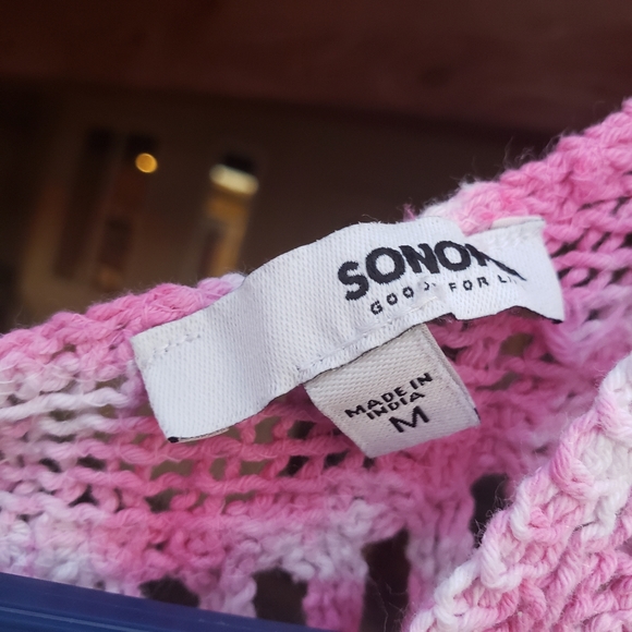 Sonoma pink tye dyed tank top women's size medium - Picture 3 of 7